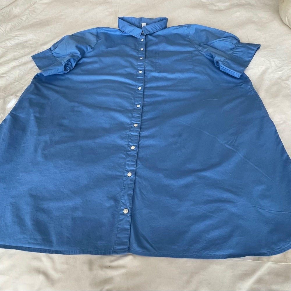 Old Navy Sky Blue Shirt Dress - Picture 4 of 13